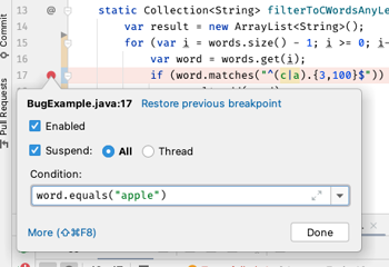 Conditional Breakpoint
